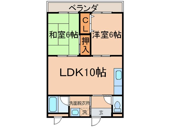 ヴィラタカツキの物件間取画像